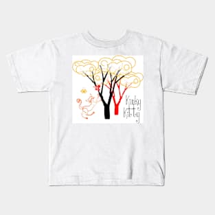 KINKY KITTY - Baby with Butterflies Kids T-Shirt